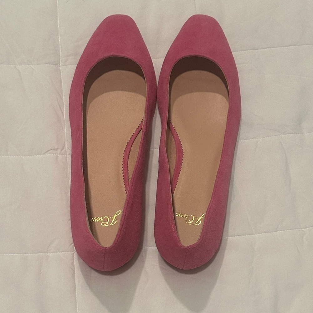 J. Crew Pink Suede Flats